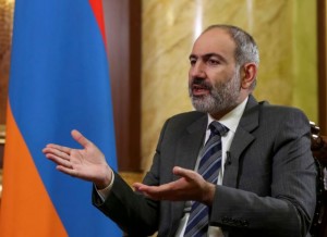 FILE PHOTO: Armenian Prime Minister Nikol Pashinyan is pictured during an interview with Reuters in Yerevan, Armenia October 13, 2020. Hayk Baghdasaryan/Photolure via REUTERS ATTENTION EDITORS - THIS IMAGE HAS BEEN SUPPLIED BY A THIRD PARTY/File Photo