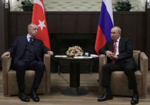 Russian President Vladimir Putin attends a meeting with Turkish President Tayyip Erdogan in Sochi, Russia September 29, 2021. Sputnik/Vladimir Smirnov/Pool via REUTERS ATTENTION EDITORS - THIS IMAGE WAS PROVIDED BY A THIRD PARTY.