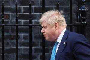 British Prime Minister Boris Johnson leaves Downing Street in London, Britain March 9, 2022. REUTERS/Hannah McKay